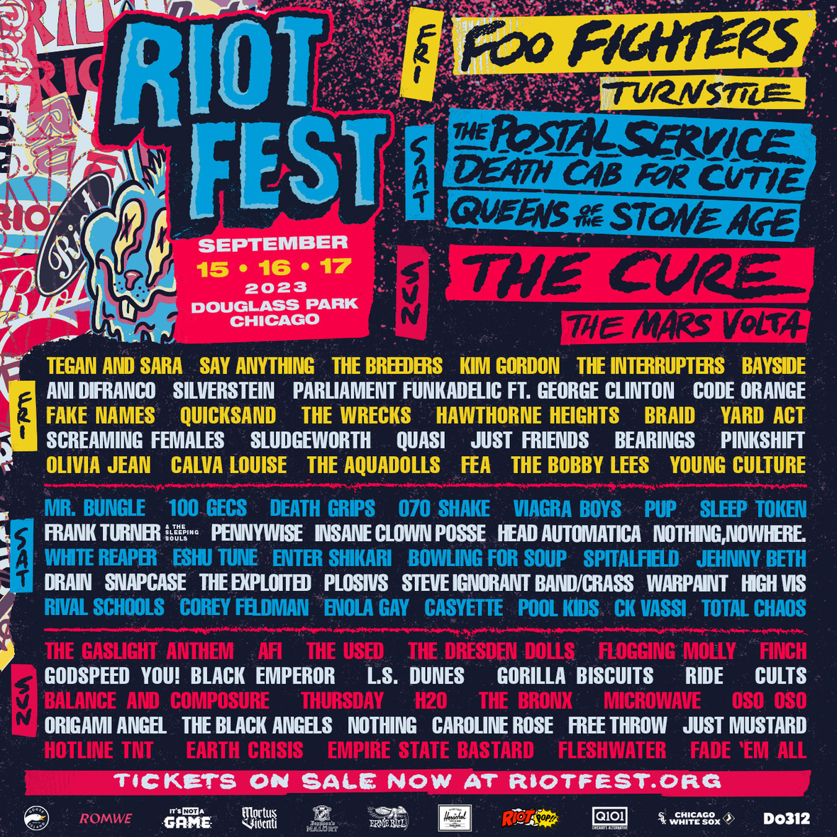 Riot Fest Announces Single Day Lineups for 2023 - Loud Hailer Magazine